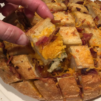 cheesy bacon ranch pull apart bread