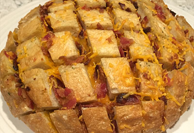 cheesy bacon ranch pull apart bread
