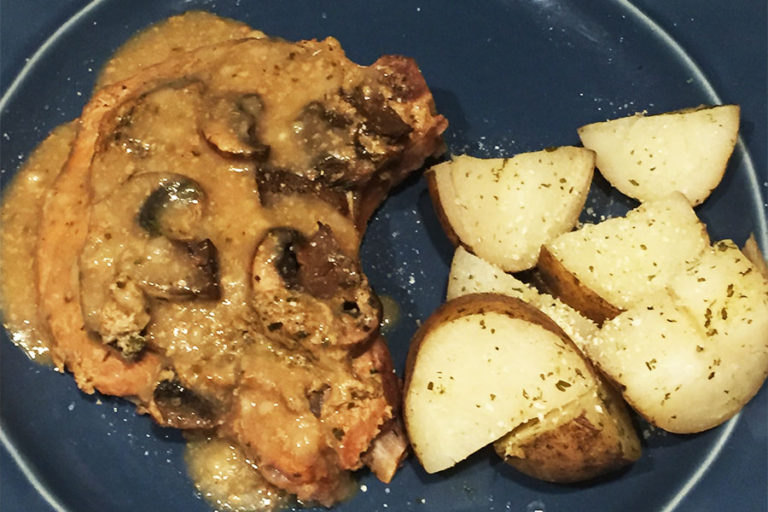 pork chops and potatoes