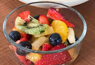 Fruit salad recipe -healthy side dish with vanilla honey glaze