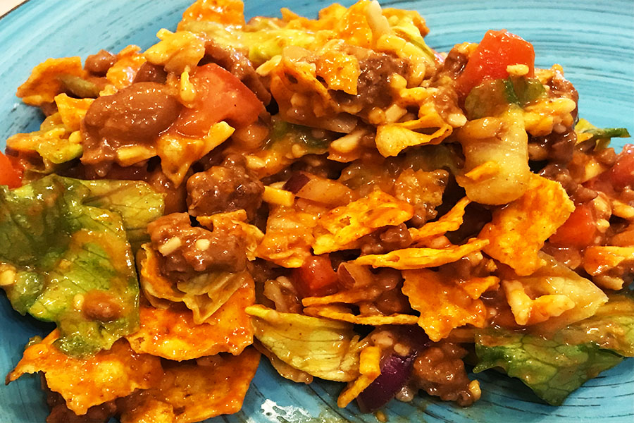 recipe for taco salad with catalina dressing