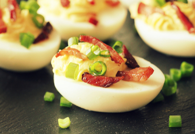 Bacon cheddar deviled eggs – a new twist on the classic recipe