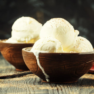 homemade vanilla ice cream