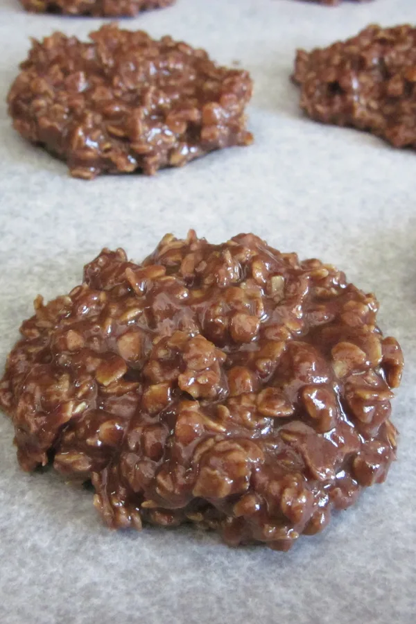 no bake cookies setting up 