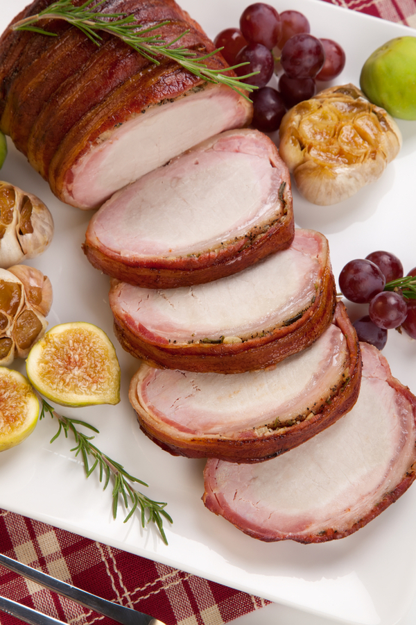 pork loin wrapped in bacon