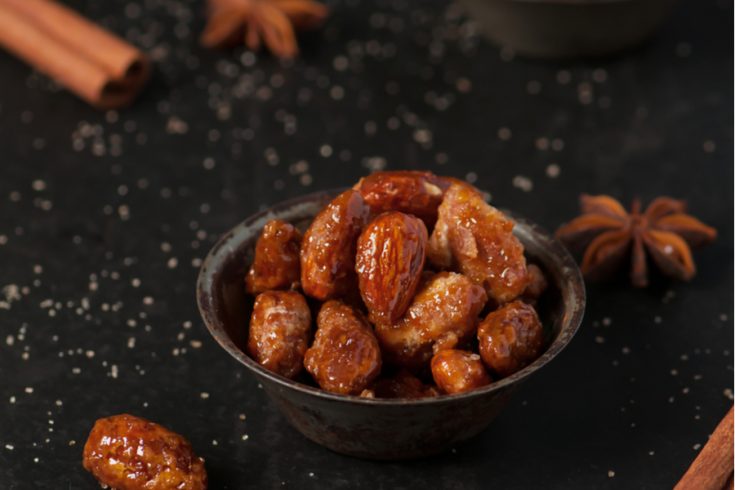 egg free candied almonds