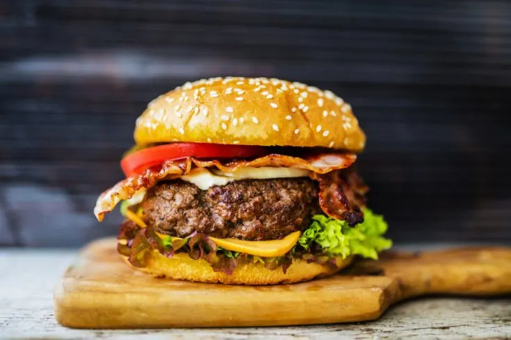 air fryer hamburger