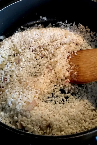 shrimp and arugula risotto