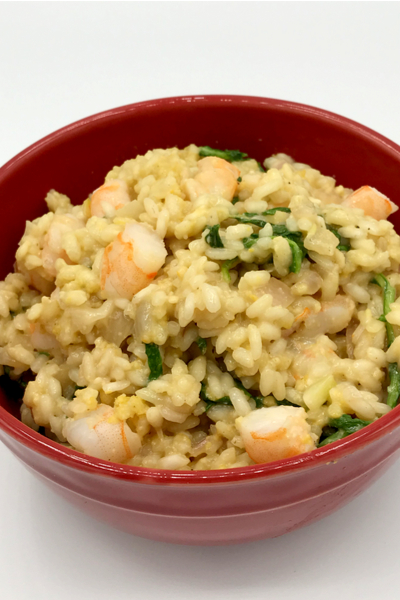 shrimp and arugula risotto 