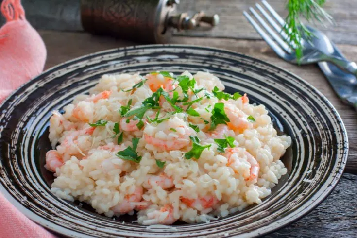 Shrimp and Arugula Risotto