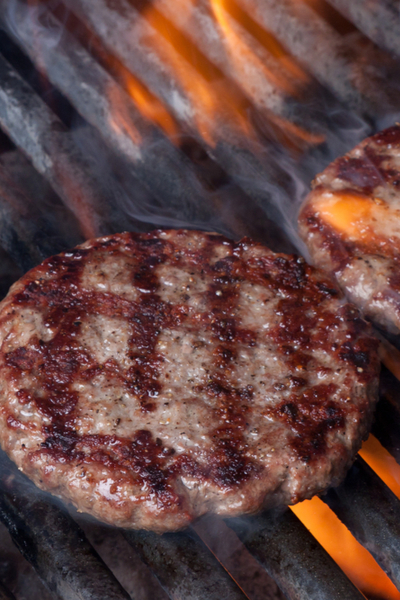 burgers on the grill 