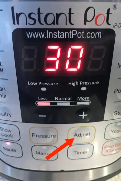 Instant Pot Adjust Button