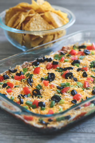 7 Layer Mexican Dip - An Easy, No Bake Dip Made In 10 Minutes!