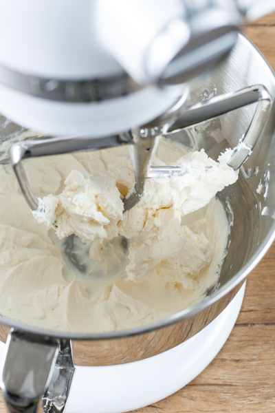 mixer with cream cheese