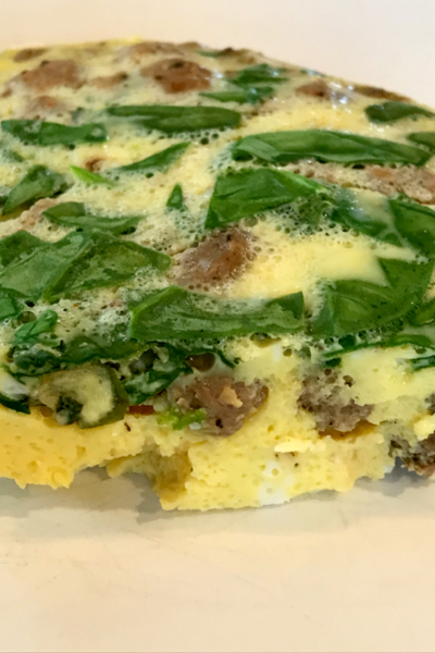 slice of breakfast frittata 