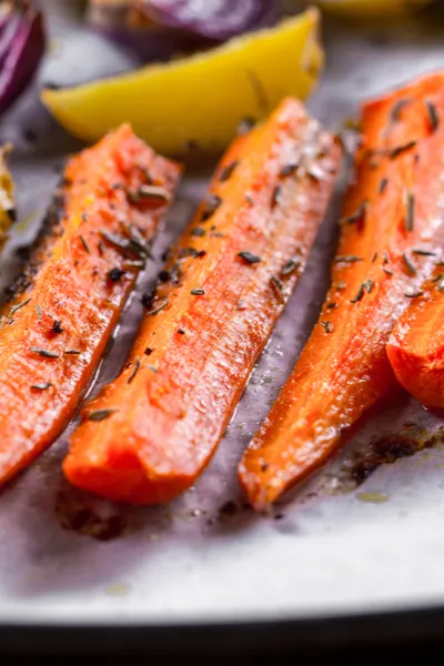 carrots on parchment paper 