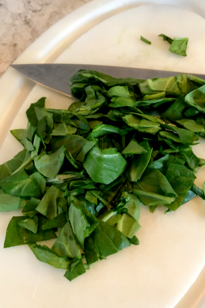 chopped spinach