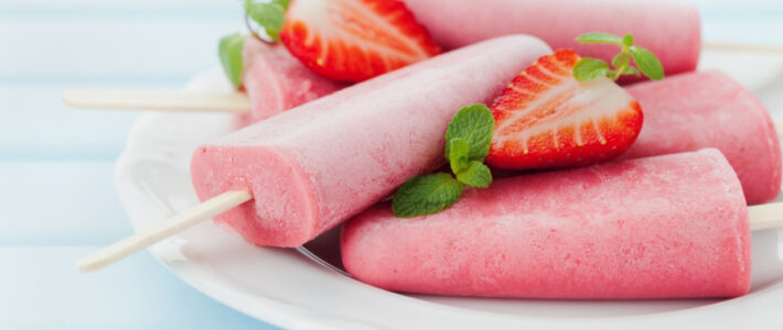 Strawberry Yogurt Popsicles – Just 3 Simple Ingredients featured strawberry yogurt popsicle