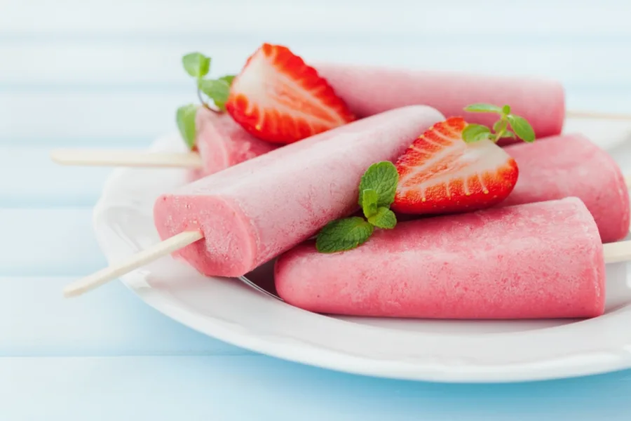featured strawberry yogurt popsicle