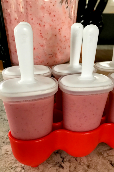 strawberry yogurt popsicles