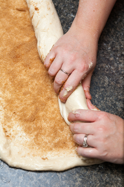 rolling the dough