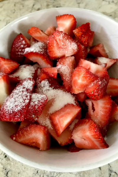 strawberries and sugar