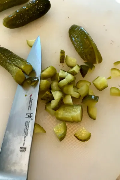 diced dill pickles