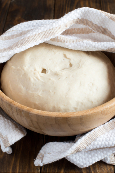 pizza dough rising 