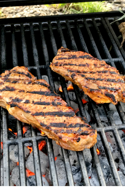 Charred steaks