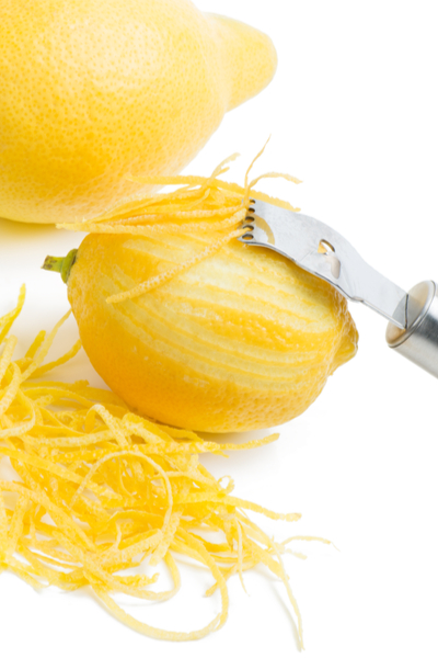 zesting a lemon