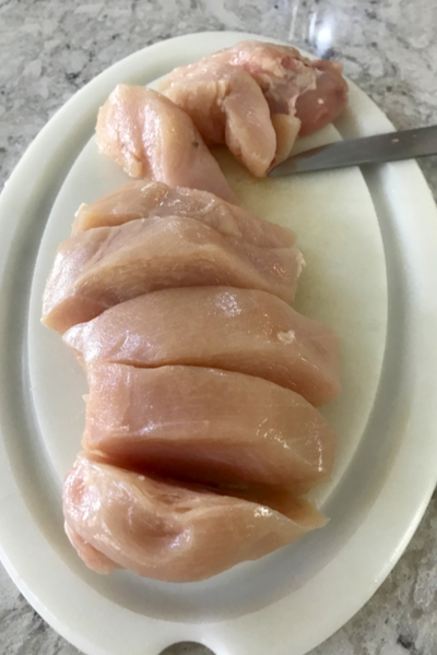 cut chicken