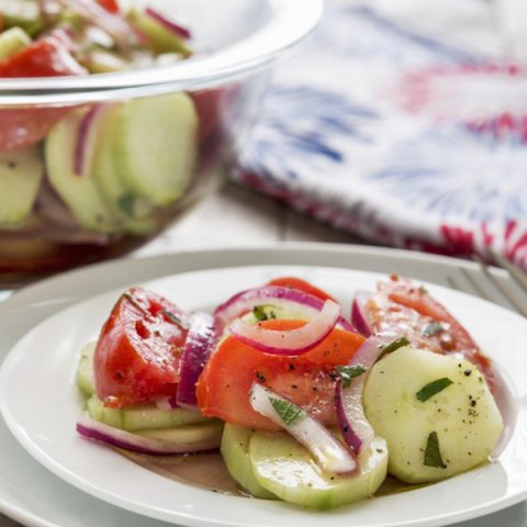 Cucumber, Onion and Tomato Salad