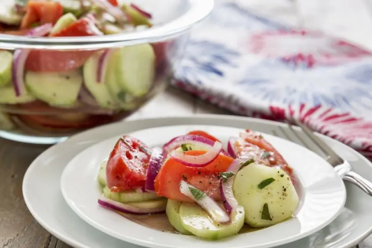 Cucumber, Onion and Tomato Salad