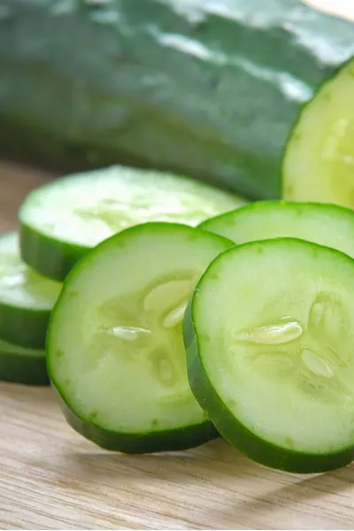 sliced cucumbers