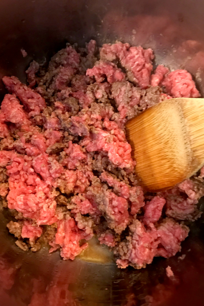beef for instant pot cabbage roll in a bowl 