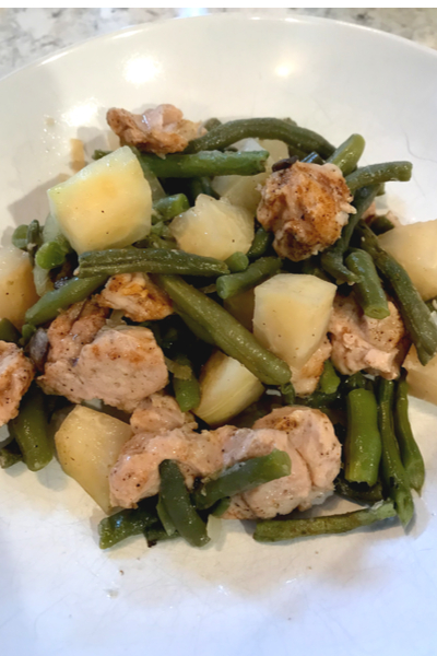 instant pot green beans, potatoes and sausage