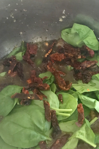 spinach and sundried tomatoes for tuscan chicken