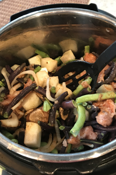 Instant Pot green beans, potatoes and sausage