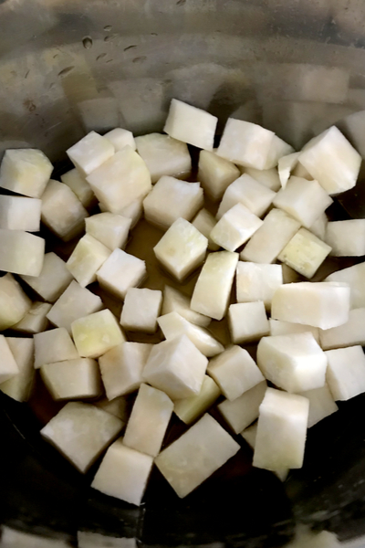 diced turnips