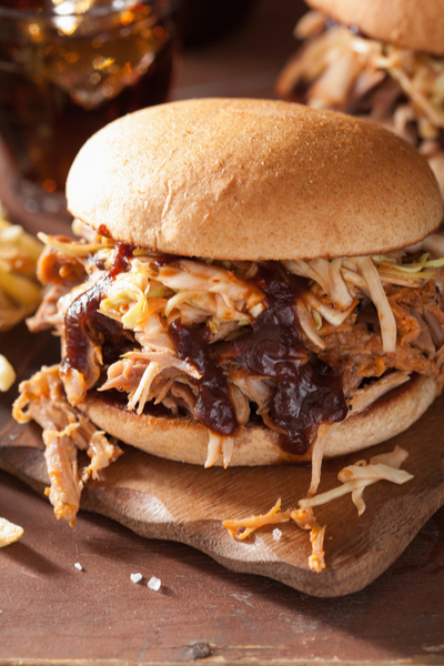 barbecue pulled pork sandwich