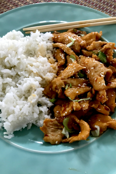 instant pot general tso's chicken and rice 
