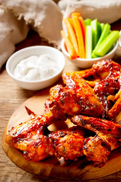wings with celery and ranch 