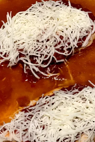 cheese on chicken parmesan