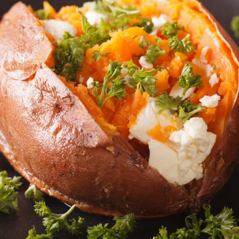 Air Fryer Baked Sweet Potatoes