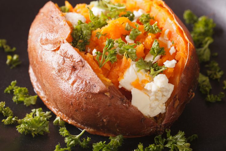 Air Fryer Baked Sweet Potatoes