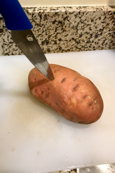 pierced sweet potato 