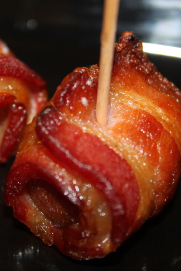 bacon wrapped water chestnut 