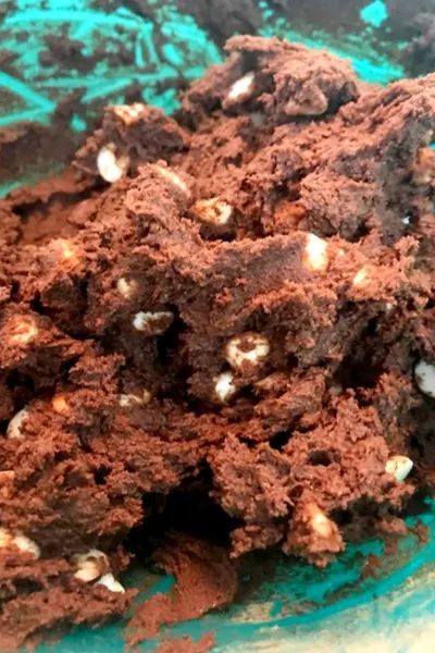 chocolate peppermint cookies dough