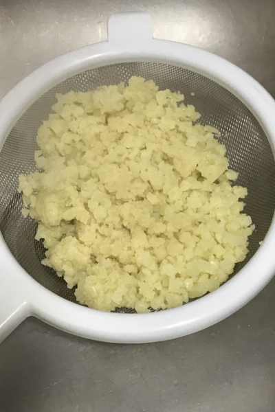 cooked and drained cauliflower 