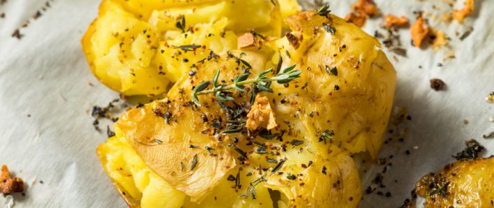 Garlic Butter Smashed Potatoes Recipe Garlic Butter Smashed Potatoes Recipe